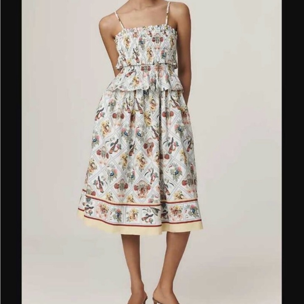 Anthropologie animal Print Midi Dress